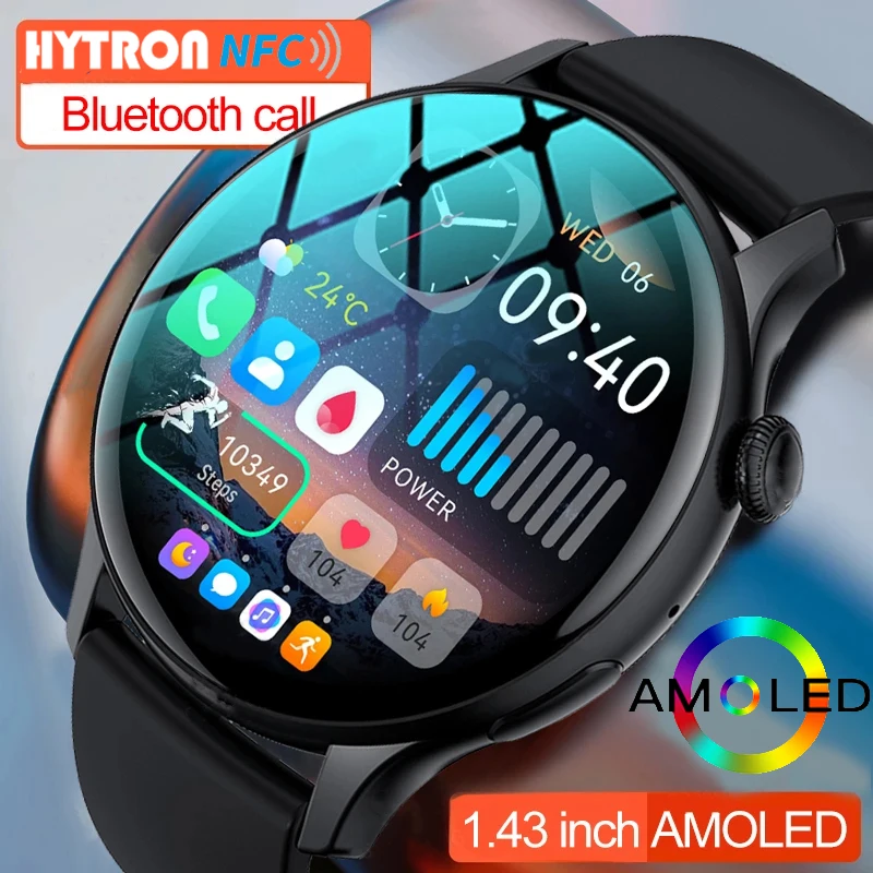 

2023 NFC Smart Watch Men 466*466 AMOLED 1.43" HD Screen Always Display Time Bluetooth Call Waterproof Smartwatch for Android Ios