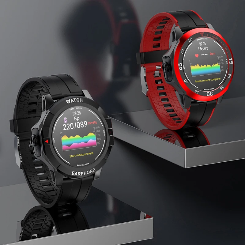 

2-In-1 Smart Watch Bluetooth Headset N15/N16 Upgraded Heart Rate Monitor Men's Digital Watch for Android IOS Iphone+Box New