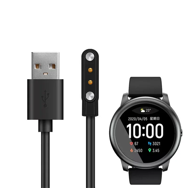 Фото USB-кабель для зарядки для часов Xiaomi Haylou Solar LS05, провод для зарядного устройства, портативный зарядный кабель, аксессуары для часов №3
