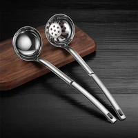 kitchen long handle soup spoon 304 stainless steel tablespoons home serving tableware colander skimmer new cooking utensils