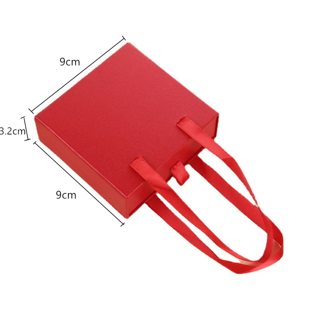 Ящик шкатулка для ювелирных изделий с ручкой картонная Пылезащитная портативная