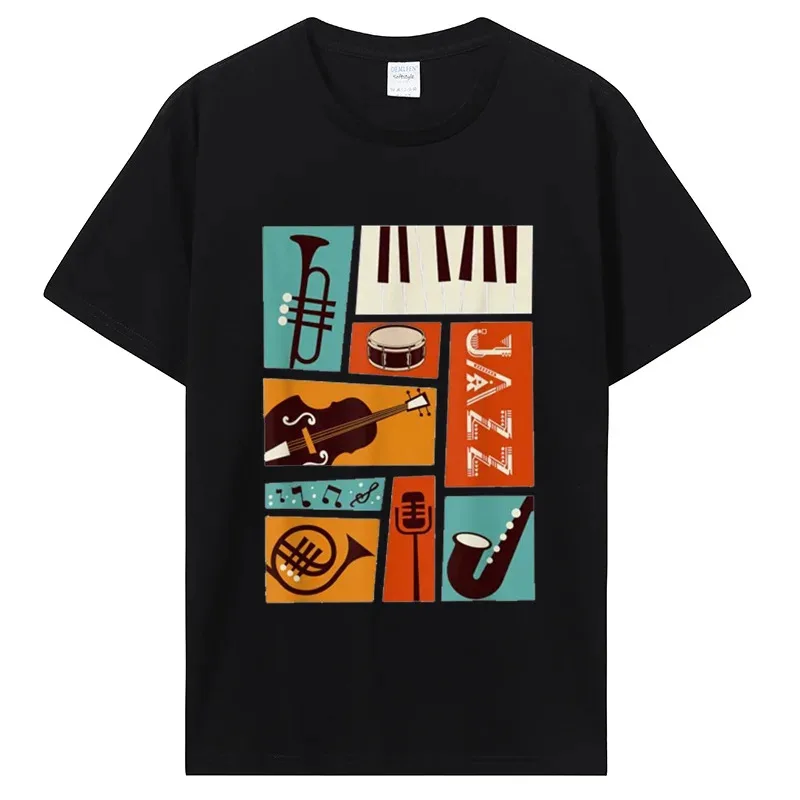 Футболка с музыкальным ремешком забавная Повседневная Уличная одежда для