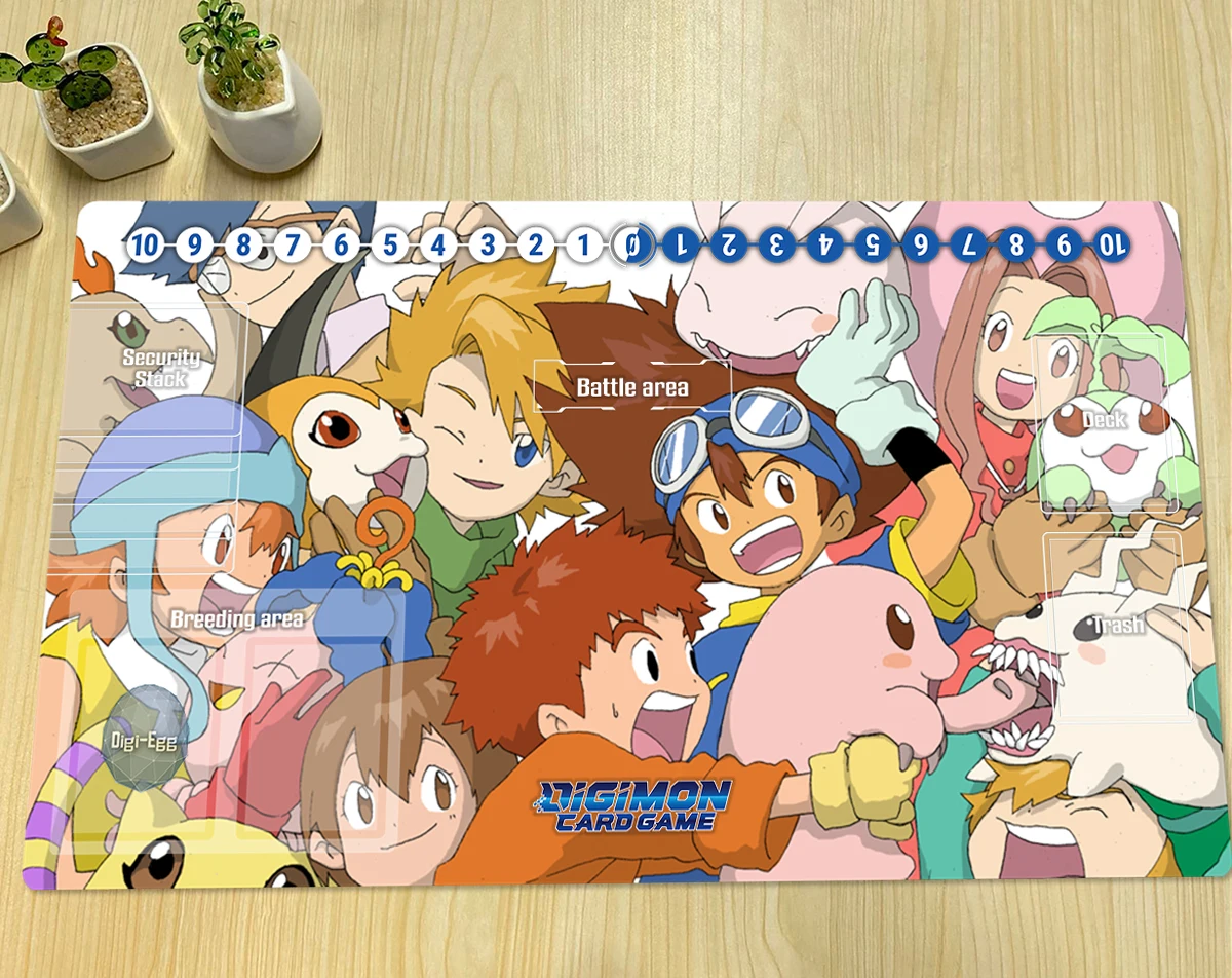 

Digimon Playmat Yagami Taichi Mimi Monster DTCG TCG CCG Board Game Trading Card Game Mat Anime Mouse Pad Rubber Desk Mat & Bag