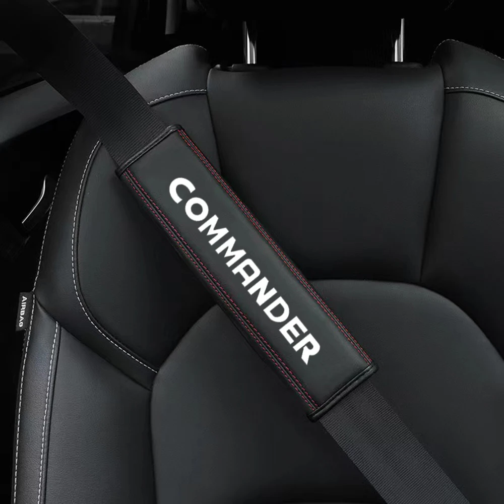 

1pcs High Quality Leather Car Seat Belt Safety Cover Shoulder Strap Pad for Jeep Commander Shoulder Protector Auto Accessories