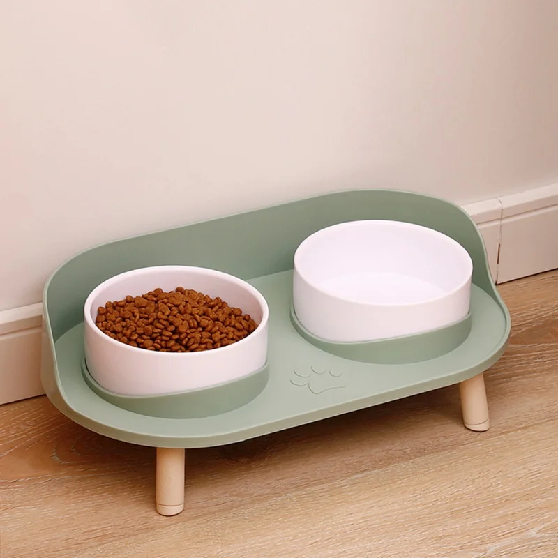 

2023 NEW Cat Double Bowls Feeder Adjustable Height Pet Cats Drinker Water Bowl Elevated Feeding Supplies Food Feeders Dogs Dish