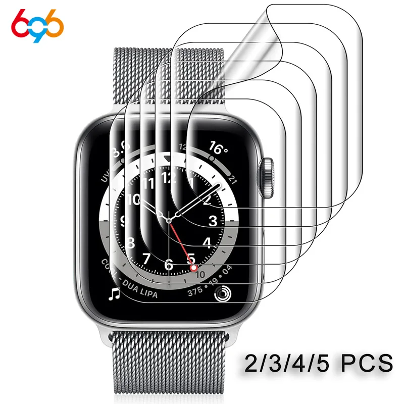 

Защитная пленка для Apple Watch 8 7 6 SE 5 4 3, прозрачная пленка с полным покрытием для iWatch Series 38/40 мм 41 мм 42 мм 44 мм 45/49 мм