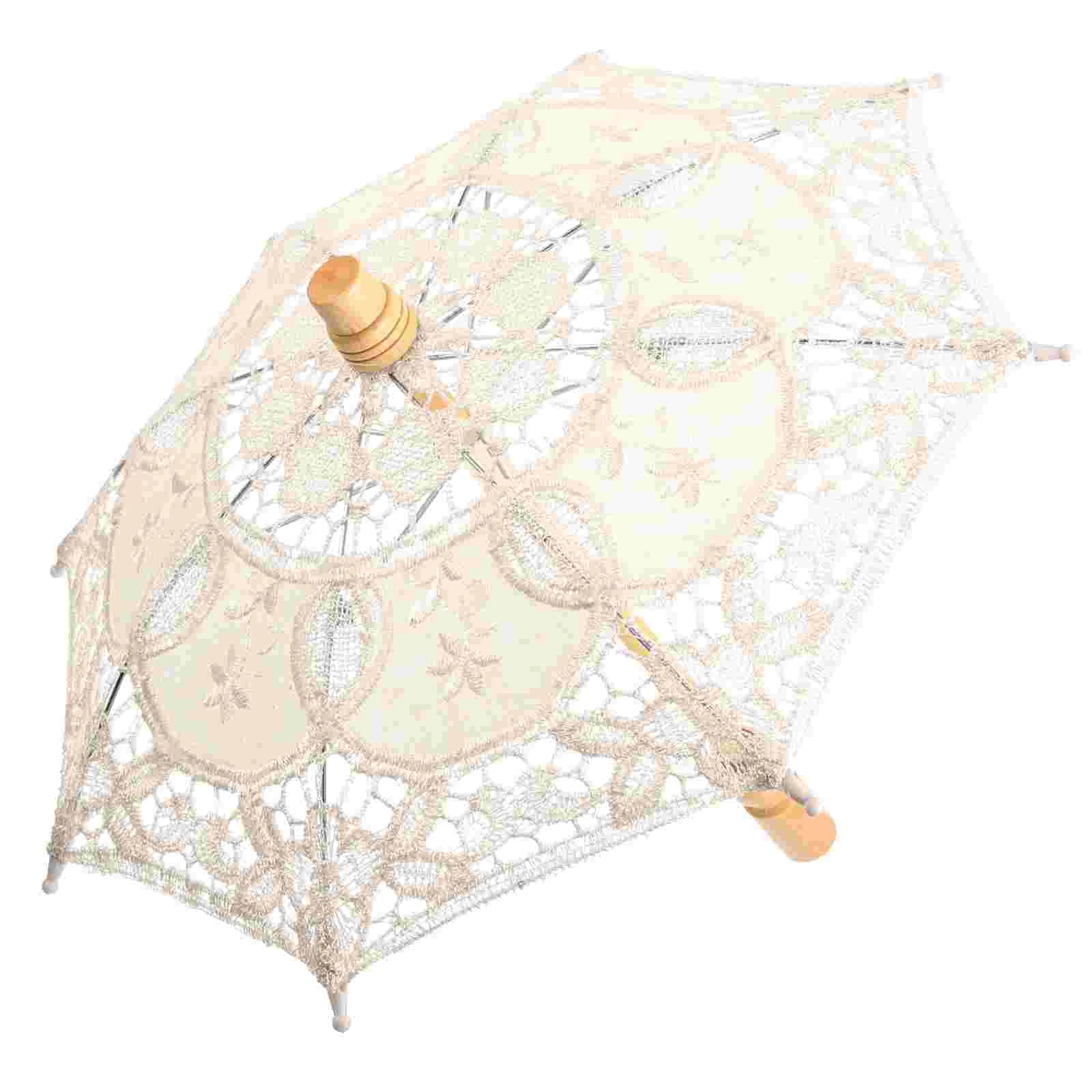 

Wedding Umbrella Decorative Bride Costume Accessory Scene Parasol Lace Umbrellas Tea Party Vintage