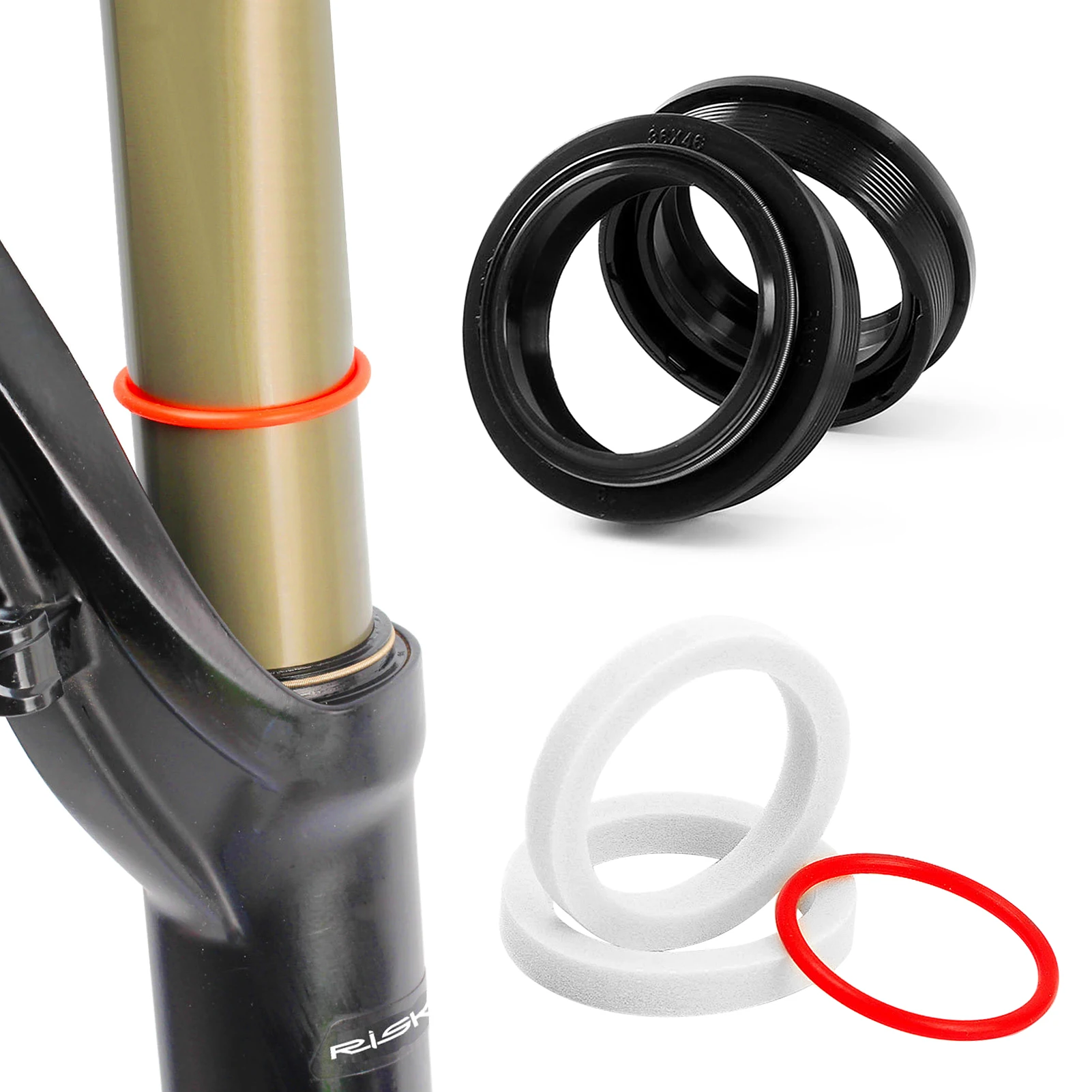 

32 мм защита от пыли, инструмент для установки, комплект колец для уплотнения пыли велосипедной вилки, 4 комплекта, 1 инструмент для уплотнени...