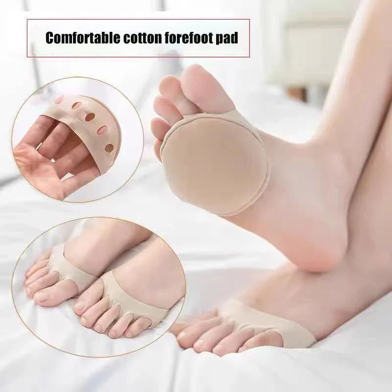 Metatarsal Forefoot Pads for Women High Heels Shoes Insoles  Breathable Invisible Front Footpad Foot Pain Care Socks Inserts