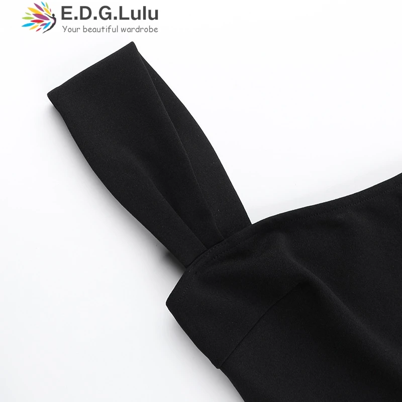 EDGLuLu женские короткие платья без рукавов с квадратным вырезом новинка лета 2024