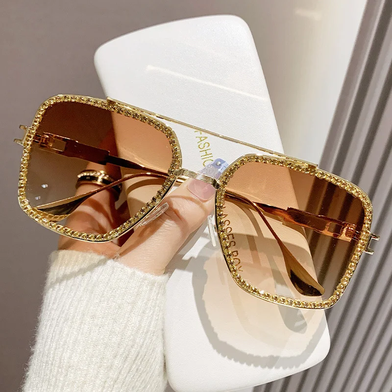 Солнцезащитные очки UV400 для мужчин и женщин роскошные большие брендовые