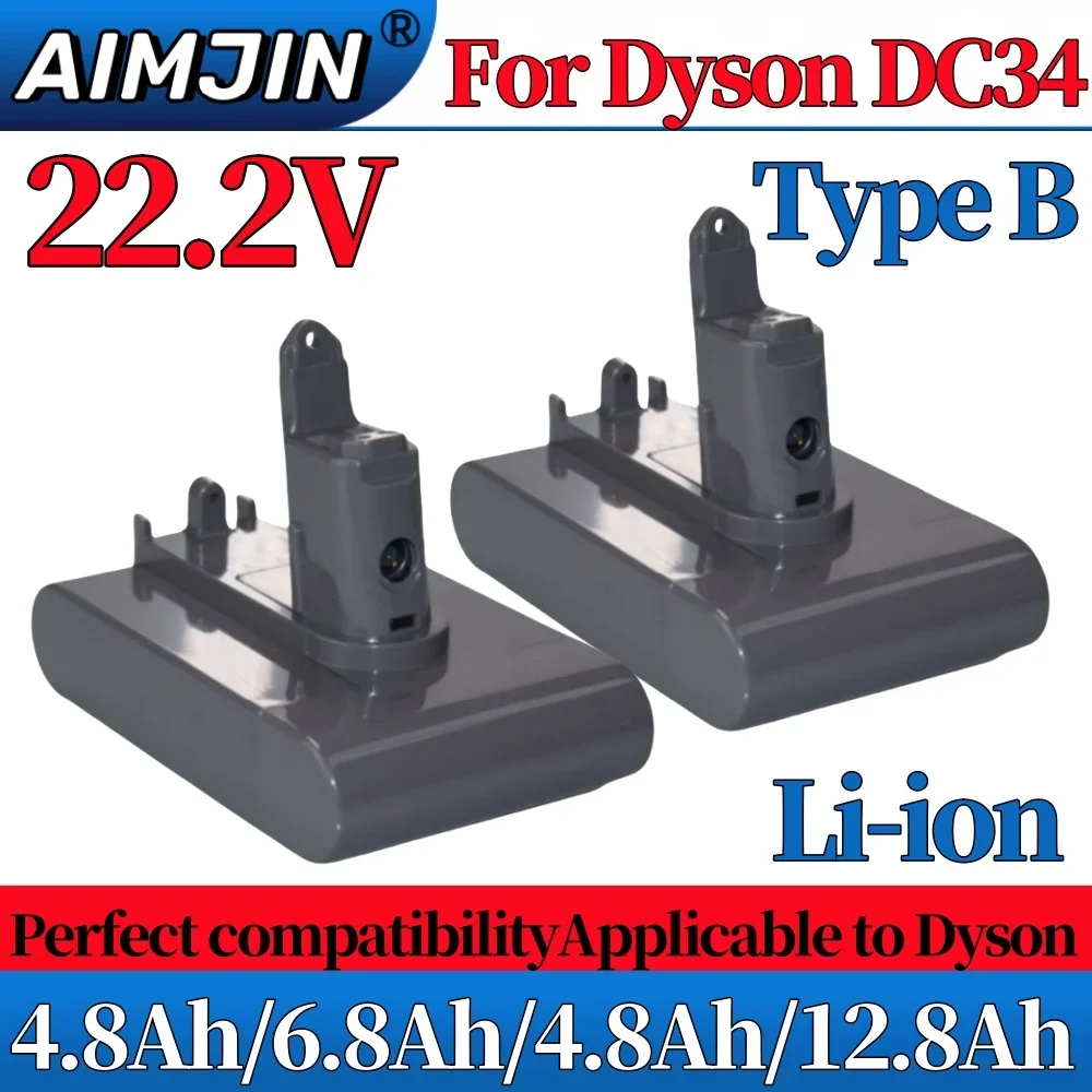 DC34 Type-B аккумулятор 22 2 В 12800 Ач литий-ионный вакуумный для Dyson DC35 DC45 DC31B DC44 Animal DC56 DC57