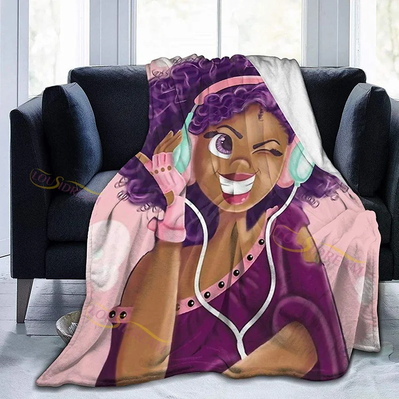 Фланелевое Флисовое одеяло афроамериканская Черная мягкая подстилка с