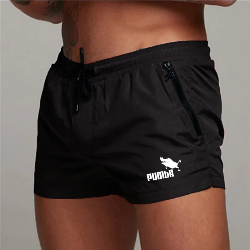 

Men's Beach Shorts Gym Training Shorts Summer Sportswear Fitness Running Shorts Men Swim Trunks Beachwear Shorts Swimsuit Male