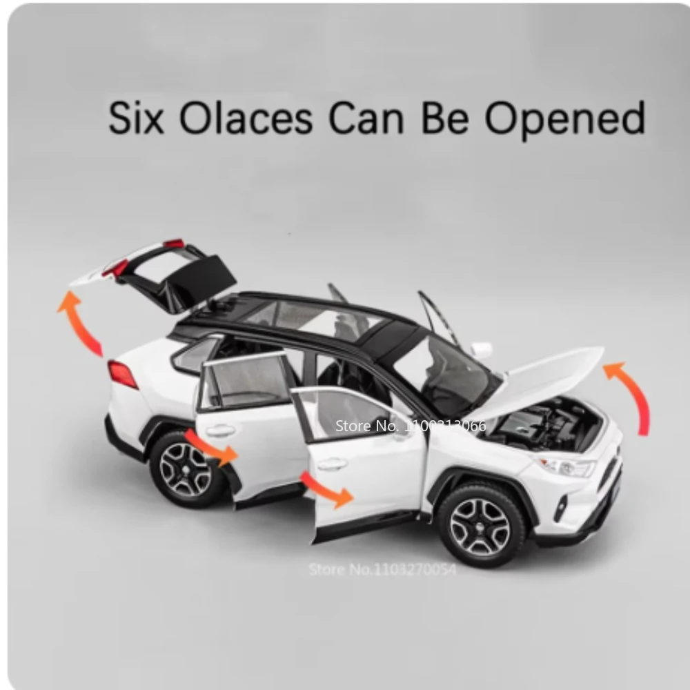 1:22 Миниатюрная модель Toyota RAV4 игрушечный автомобиль литой под давлением сплав