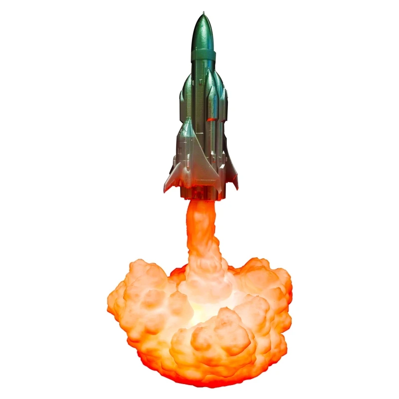 

3D Print Rocket Lamp Bedroom Home Decoration Gifts 800mAh USB Rechargeable Space Shuttle Night Light