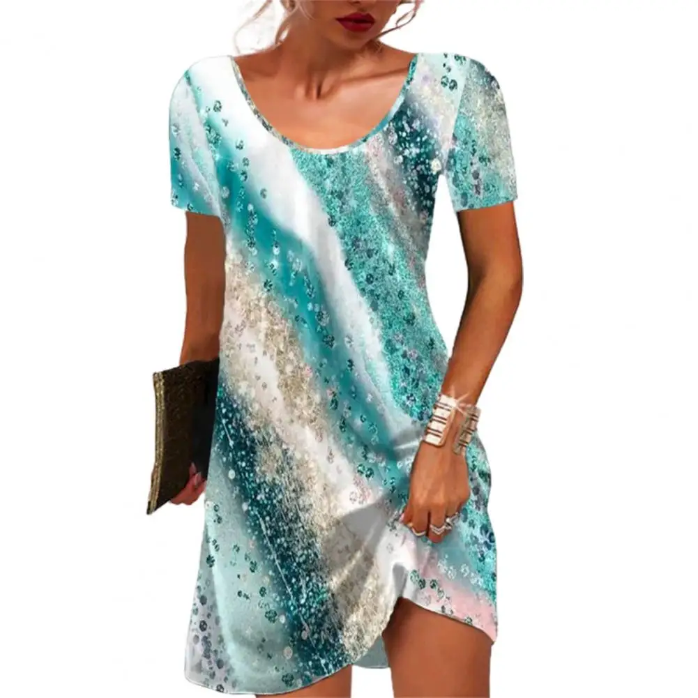 

Summer Mini Dress 3D Cutting Tunic Short Dress Female Clothing 2023