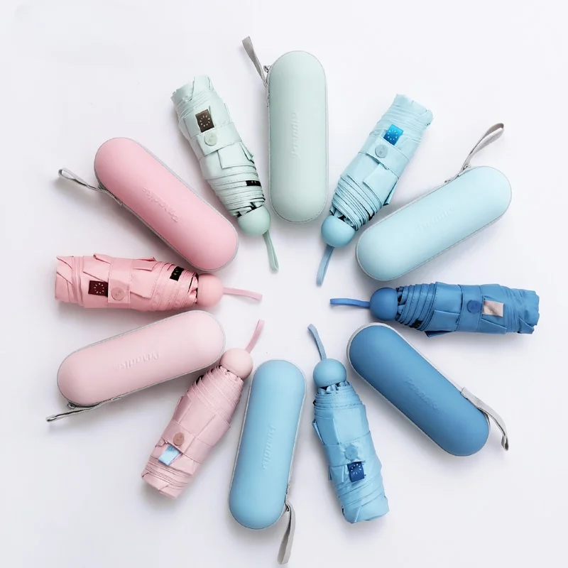 

Скидка 50%, маленькие портативные карманные капсулы, маленький зонт от солнца, зонт от солнца