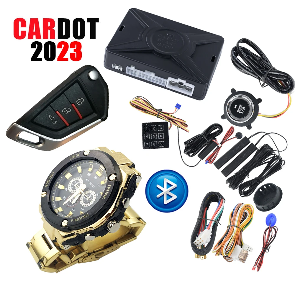 Кардот Смарт автомобильная сигнализация Хоппинг код система безопасности Автозапирание или разблокировка Пассивный бесключевой доступ Кнопка запуска остановки.