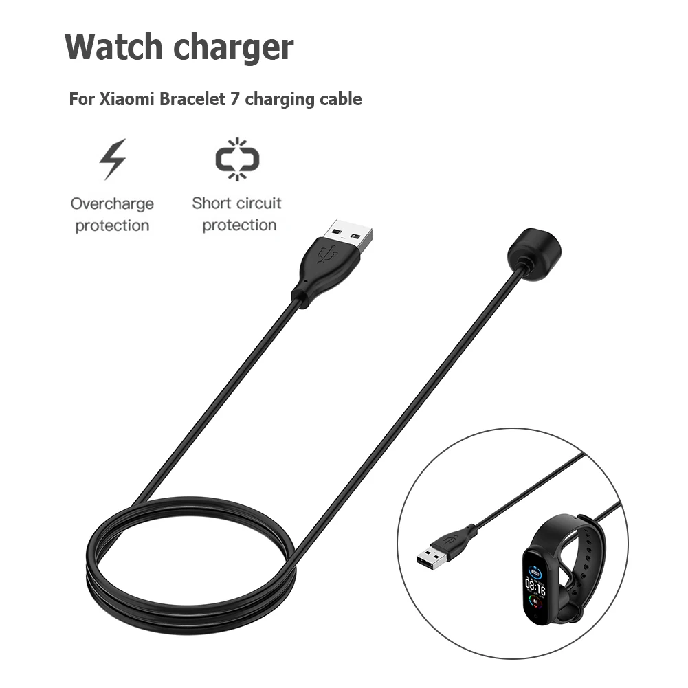 Зарядное устройство для смарт-браслета Xiaomi Mi Band 7 USB-кабель зарядки портативный USB