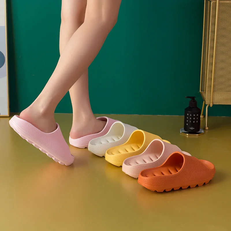 JIANBUDAN EVA Soft Bottom Slides Slippers Women's Indoor Comfortable slippers Bathroom Non-slip slippers shoes Unisex Home shoes