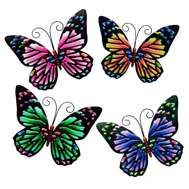 

Metal Craft Butterfly Wall Decoration Wrought Iron Wall Hanging Jardineria Iron Art Butterfly Pendant Delicate Wrought Iron