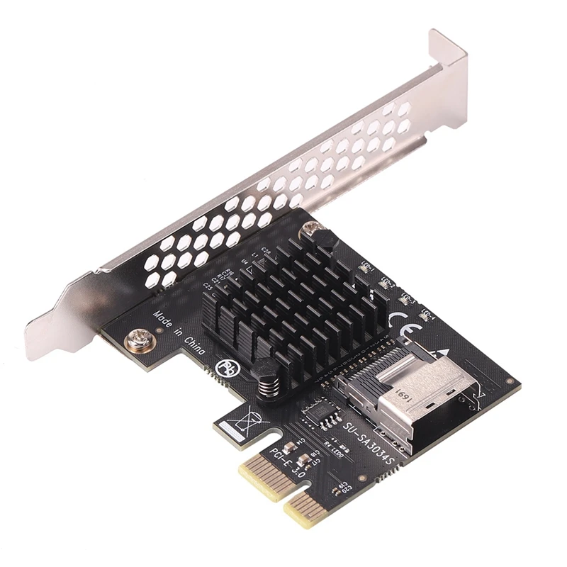 

PCI Express SATA Card 4 Port Expansion Card Mini SAS Interface Riser Card PCIe X1 2.0 Interface 6Gbps Expander Kit