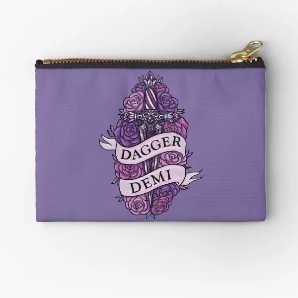 

Dagger Demi Zipper Pouches Women Men Bag Money Packaging Pocket Wallet Socks Underwear Coin Small Pure Panties Storage Cosmetic