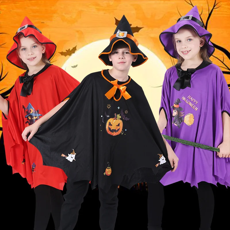 

Halloween Cosplay Halloween Cloak Bat Sleeve Suit Wizard Witch Cloak Little Witch Cloak Witch Cosplay Costume
