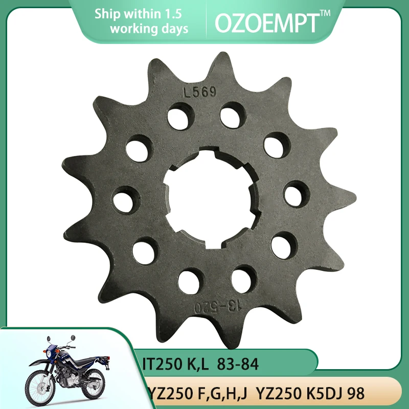 

OZOEMPT 520-13T Motorcycle Front Sprocket Apply to IT250 K,L 83-84 MX250 B 75-76 YZ250 J,K,L 82-84 YZ250 F,G,H,J YZ250 K5DJ