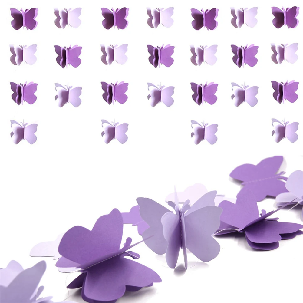 

Butterfly Happy Birthday Banner Non Woven White Flower Garland Birthday Party Decoration Kids Baby Shower Hanging Flag