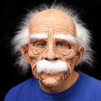 realistic human mask old man latex masks funny cosplay party masquerade scary creepy headgear head cover helmet makeup props