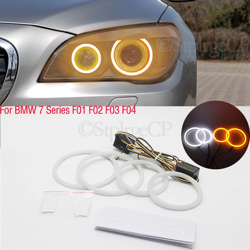 

SMD cotton light LED angel eyes white and yellow DRL kit For BMW 7 Series F01 F02 F03 F04 730d 740d 740i 750i 760i 2008-2012