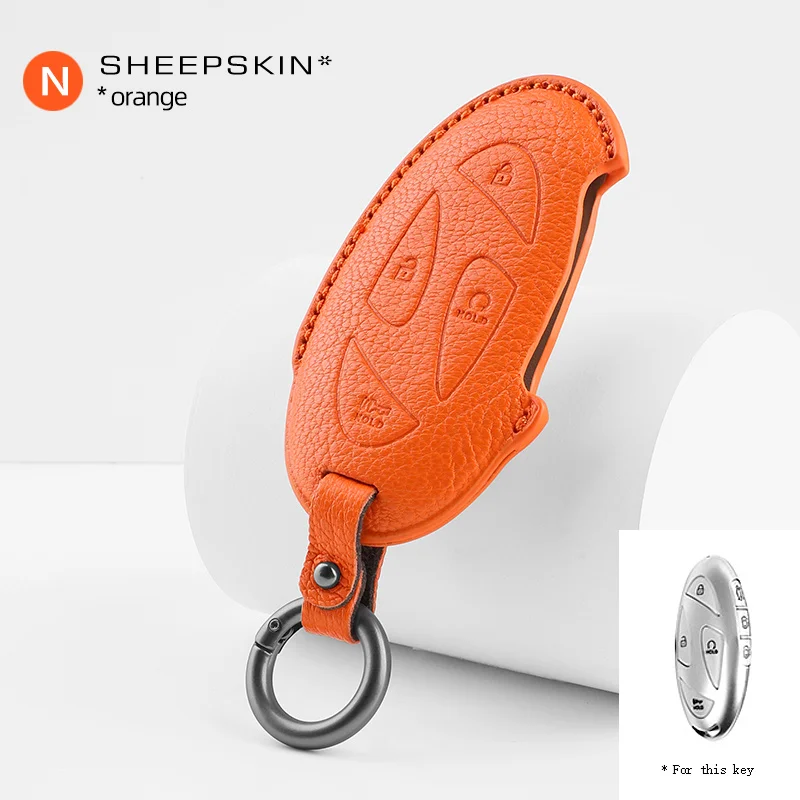 

7 кнопок, Автомобильный ключ из овчины, раньше для Hyundai greatgn7 Kona Ev 2023 ioniq 6, умный пульт дистанционного управления, крышка брелка, аксессуары