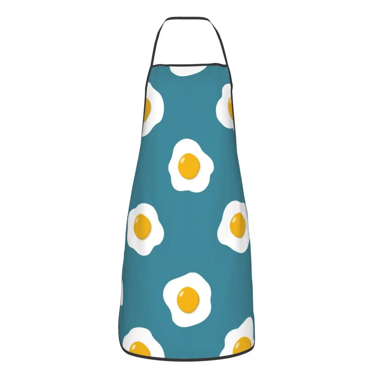 

Фартук унисекс с рисунком жареных яиц, нагрудник без рукавов для кафе, из полиэстера, для кухни, приготовления пищи, выпечки, для уборки дома