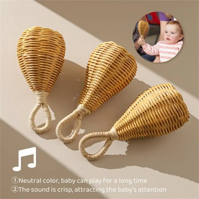 

Anti-corrosion To Weave Toy Rattan Manual Train Fall Resistance Puzzle Feel Enlightenment Rattle The Bell Early Education Infant