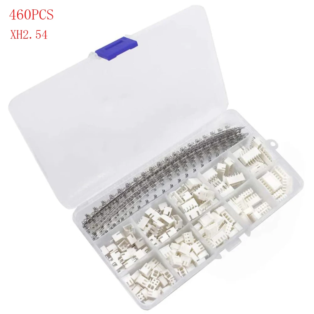 

460PCS JST PH2.0 XH2.54 Male Female Connector Kit 2/3/4/5/6 Pin Plug with Terminal Wire Cables Socket Header Wire Connectors Kit