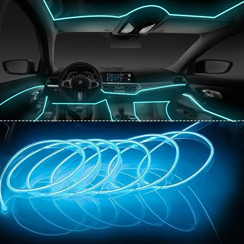 1~5M EL Wire String Strip Tube Light Neon Glow USB Car Interior Atmosphere Decor Lamp for Chevrolet Colorado Cruze Malibu - купить по