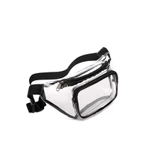 daily pvc transparent fashion waist bag storage running outdoor drifting fitness travel bag versatile multi color shoulder bag