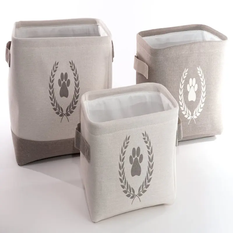 

Attractive, Durable Crest Linen Pet Storage Bins Set - Superb Quality Containers for Long-lasting Use.