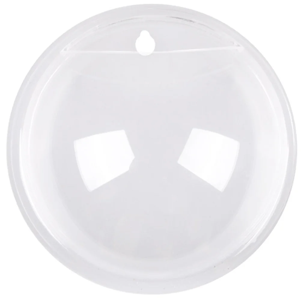

Acrylic Fish Tank Wall Pot Flower Pots Vase Vases Wall-hanging Bowl Clear Round Planter Decor
