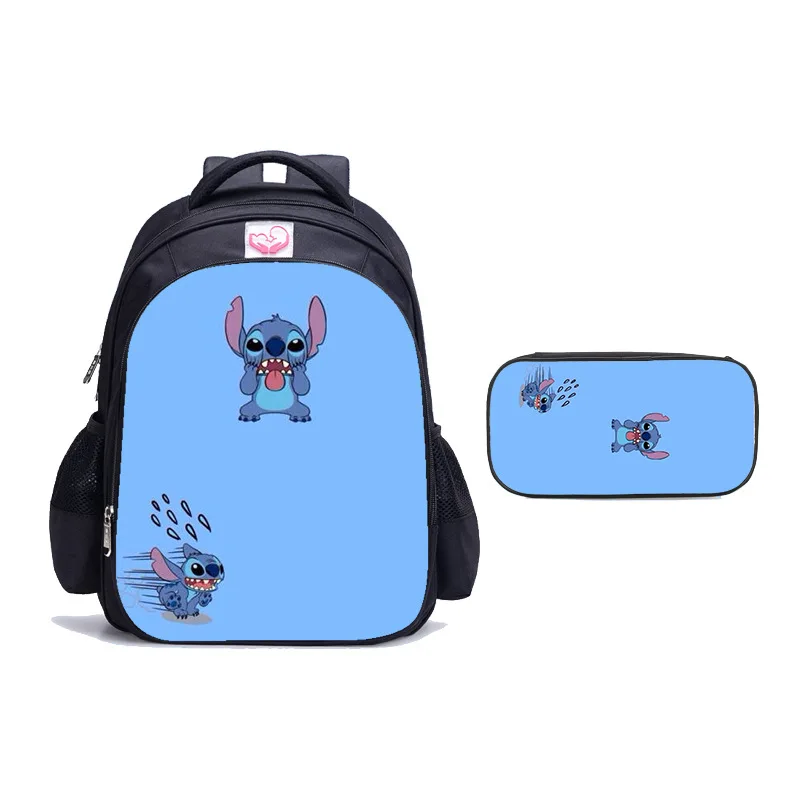 Disney Stitch Kids Backpack Student Schoolbag Kindergarten Shoulder Backpack Pencil Bag Durable Reliable Large Capacity