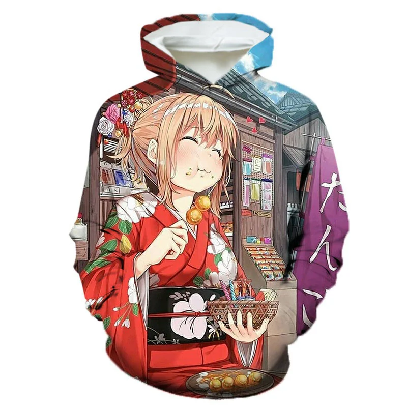 

Толстовка с капюшоном для мужчин и женщин, художественный 3d-принт с аниме мечом, Модные Повседневные пуловеры с длинным рукавом, Мультяшные свитшоты для девочек