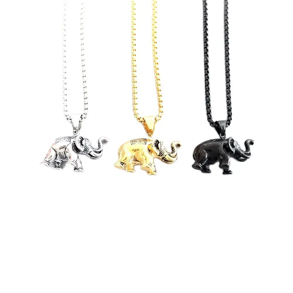 

Цепочка с подвеской в виде слона на удачу, из нержавеющей стали