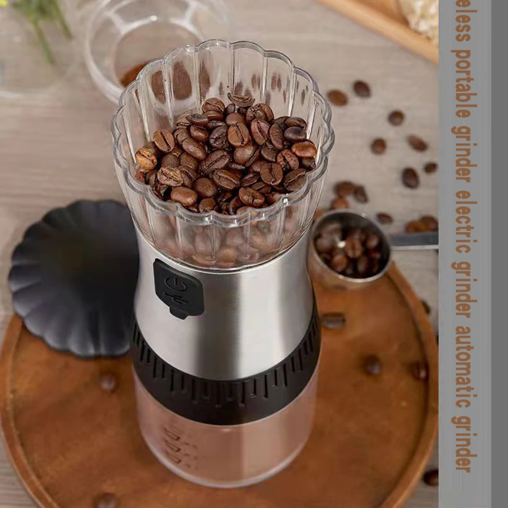 

Upgrade ! Portable Electric Coffee Grinder Stainless Steel USB Charging Nuts Spices Grains Coffee Beans Grinding Machine