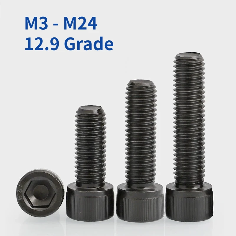 

M3 M4 M5 M6 M8 M10 M12 M14 M16 M18 M20 M24 12.9 Grade Carbon Steel Hexagon Hex Socket Screw Cup Head Allen Bolt