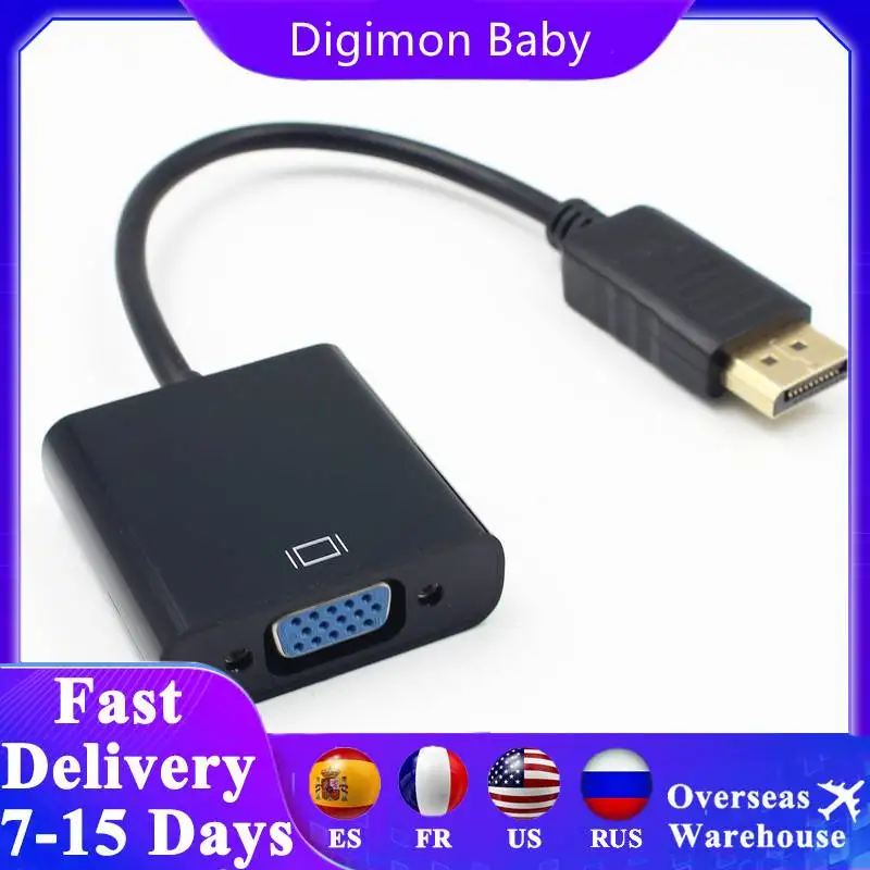 1 шт. кабель адаптера Displayport в VGA большой DP DLLE DisplayPort |
