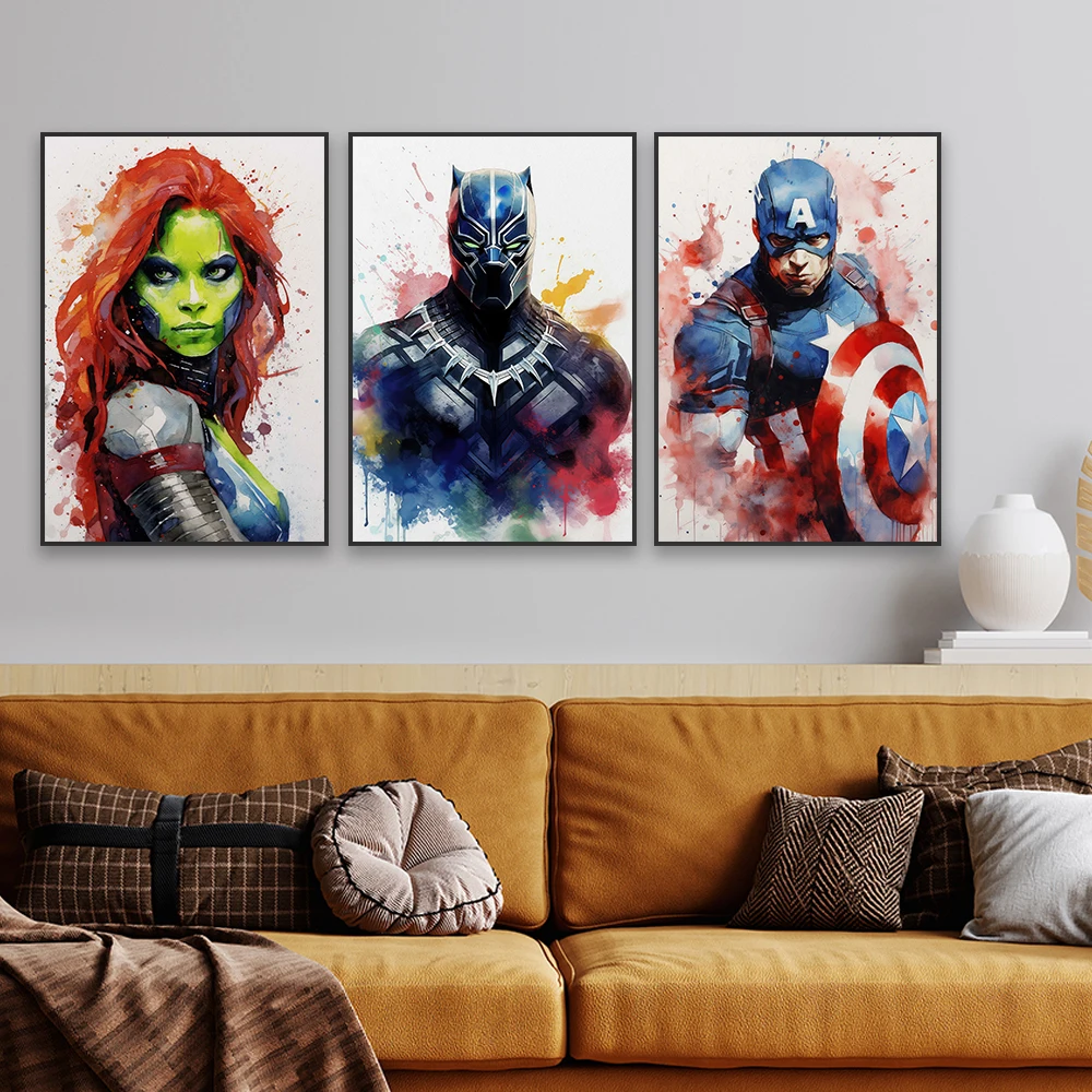 Картина на холсте с изображением супергероя из мультфильма Дэдпул