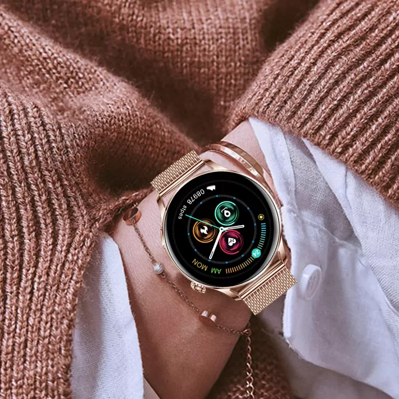 

Новинка 2022, новинка, Смарт-часы для женщин и мужчин с Bluetooth, звонки из нержавеющей стали, Водонепроницаемый Фитнес, пульсометр, артериальное ...