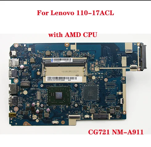 Материнская плата для ноутбука Lenovo 110-17ACL CG721, стандартная материнская плата с процессором AMD 100%, рабочий тест